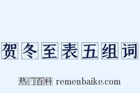 贺冬至表五组词是什么意思的图片